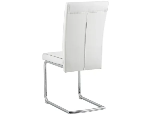 Lot De 2 Chaises De Salle à Manger En Cuir PU Blanc Cassé ROVARD -Meilleur Meubles Magasin chaise 18447217