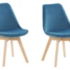 Lot De 2 Chaises En Velours Bleu DAKOTA II -Meilleur Meubles Magasin chaise 18447245