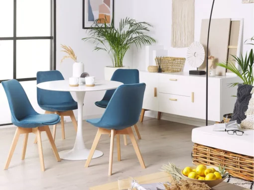 Lot De 2 Chaises En Velours Bleu DAKOTA II -Meilleur Meubles Magasin chaise 18447247