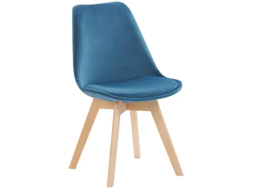 Lot De 2 Chaises En Velours Bleu DAKOTA II -Meilleur Meubles Magasin chaise 18447253