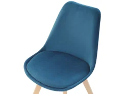 Lot De 2 Chaises En Velours Bleu DAKOTA II -Meilleur Meubles Magasin chaise 18447257