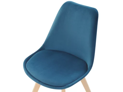 Lot De 2 Chaises En Velours Bleu DAKOTA II -Meilleur Meubles Magasin chaise 18447257