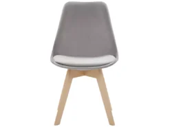 Lot De 2 Chaises En Velours Gris DAKOTA II -Meilleur Meubles Magasin chaise 18447265