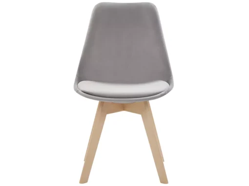 Lot De 2 Chaises En Velours Gris DAKOTA II -Meilleur Meubles Magasin chaise 18447265
