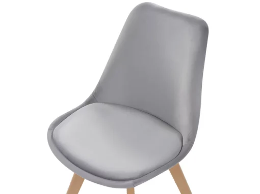 Lot De 2 Chaises En Velours Gris DAKOTA II -Meilleur Meubles Magasin chaise 18447273