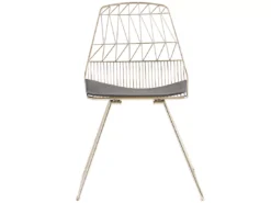 Lot De 2 Chaises Dorées HARLAN -Meilleur Meubles Magasin chaise 18447283