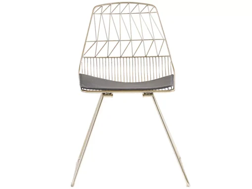 Lot De 2 Chaises Dorées HARLAN -Meilleur Meubles Magasin chaise 18447283