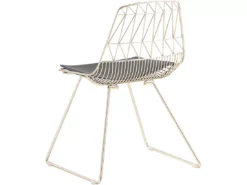 Lot De 2 Chaises Dorées HARLAN -Meilleur Meubles Magasin chaise 18447285