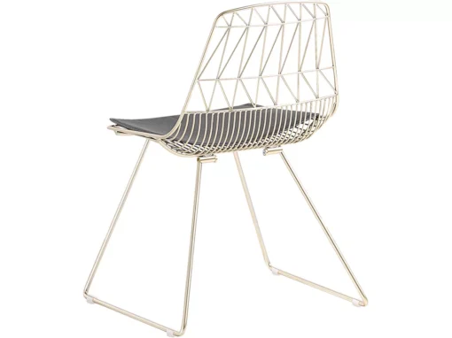 Lot De 2 Chaises Dorées HARLAN -Meilleur Meubles Magasin chaise 18447285