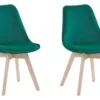 Lot De 2 Chaises En Velours Vert DAKOTA II -Meilleur Meubles Magasin chaise 18447297
