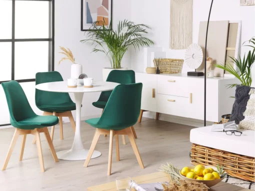 Lot De 2 Chaises En Velours Vert DAKOTA II -Meilleur Meubles Magasin chaise 18447299