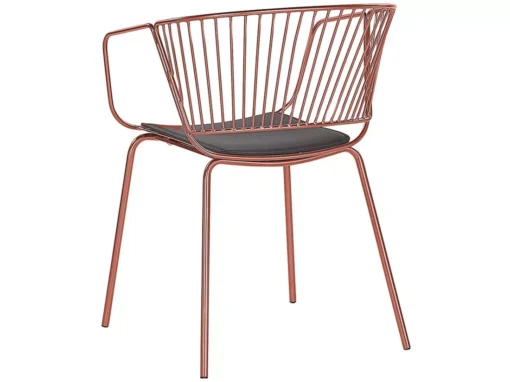 Lot De 2 Chaises En Métal Cuivré RIGBY -Meilleur Meubles Magasin chaise 18447435