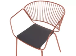 Lot De 2 Chaises En Métal Cuivré RIGBY -Meilleur Meubles Magasin chaise 18447439