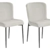 Lot De 2 Chaises De Salle à Manger En Tissu Gris ADA -Meilleur Meubles Magasin chaise 18757405