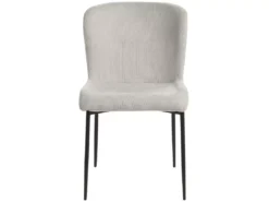 Lot De 2 Chaises De Salle à Manger En Tissu Gris ADA -Meilleur Meubles Magasin chaise 18757413