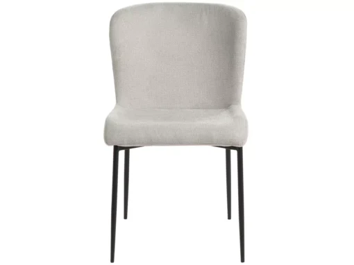 Lot De 2 Chaises De Salle à Manger En Tissu Gris ADA -Meilleur Meubles Magasin chaise 18757413