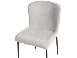 Lot De 2 Chaises De Salle à Manger En Tissu Gris ADA -Meilleur Meubles Magasin chaise 18757415