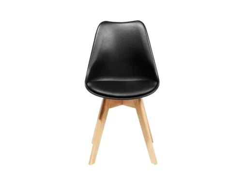 Lot De 2 Chaises Noires Avec Pieds En Bois DAKOTA II -Meilleur Meubles Magasin chaise 18757505