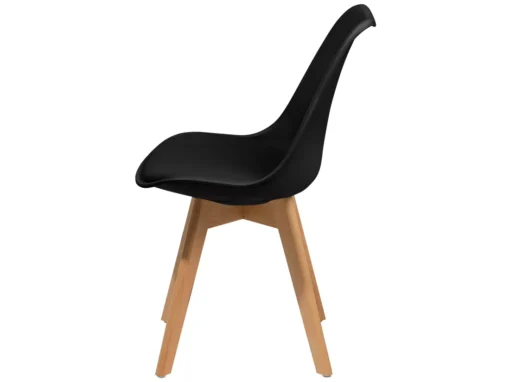 Lot De 2 Chaises Noires Avec Pieds En Bois DAKOTA II -Meilleur Meubles Magasin chaise 18757509