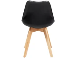 Lot De 2 Chaises Noires Avec Pieds En Bois DAKOTA II -Meilleur Meubles Magasin chaise 18757511