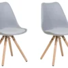 Lot De 2 Chaises En Plastique Gris DAKOTA -Meilleur Meubles Magasin chaise 18757575