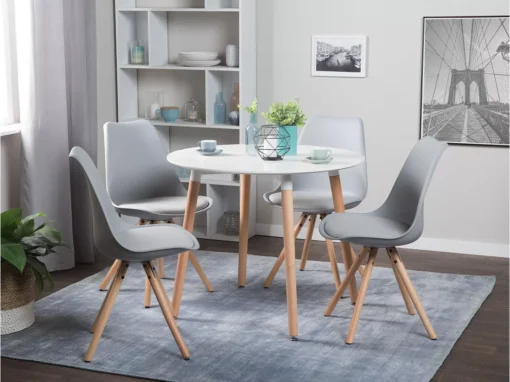 Lot De 2 Chaises En Plastique Gris DAKOTA -Meilleur Meubles Magasin chaise 18757577
