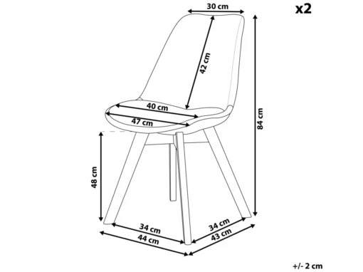 Lot De 2 Chaises En Plastique Gris DAKOTA -Meilleur Meubles Magasin chaise 18757583