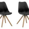Lot De 2 Chaises Noires DAKOTA -Meilleur Meubles Magasin chaise 18757615