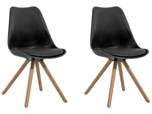 Lot De 2 Chaises Noires DAKOTA -Meilleur Meubles Magasin chaise 18757615