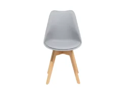 Lot De 2 Chaises Grises Avec Pieds En Bois DAKOTA II -Meilleur Meubles Magasin chaise 18757637