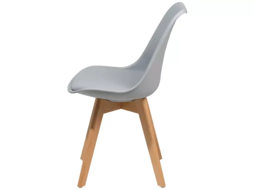 Lot De 2 Chaises Grises Avec Pieds En Bois DAKOTA II -Meilleur Meubles Magasin chaise 18757641
