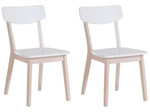 Lot De 2 Chaises Blanches SANTOS -Meilleur Meubles Magasin chaise 18757743
