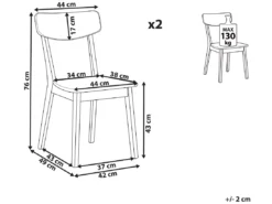 Lot De 2 Chaises Blanches SANTOS -Meilleur Meubles Magasin chaise 18757747