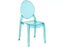 Lot De 4 Chaises Bleues Transparentes MERTON -Meilleur Meubles Magasin chaise 18759555