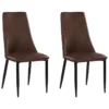 Lot De 2 Chaises Marron Rétro CLAYTON -Meilleur Meubles Magasin chaise 18825313