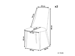 Lot De 2 Chaises Marron Rétro CLAYTON -Meilleur Meubles Magasin chaise 18825317