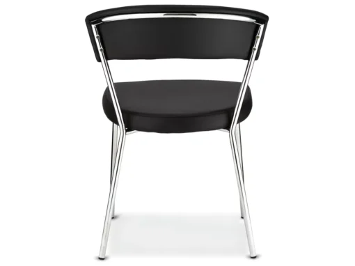 Lot De 4 Chaises Avec Dossier Preben - Simili Et Métal - Noir -Meilleur Meubles Magasin chaise 18874781