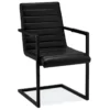 Lot De 2 Chaises Avec Accoudoirs Fanny - Simili Et Métal - Noir -Meilleur Meubles Magasin chaise 18874807