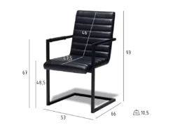 Lot De 2 Chaises Avec Accoudoirs Fanny - Simili Et Métal - Noir 15 Lot De 2 Chaises Avec Accoudoirs Fanny - Simili Et Métal - Noir -Meilleur Meubles Magasin chaise 18874819