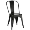 Lot De 4 Chaises Avec Dossier Et Empilable Korona - Métal - Noir -Meilleur Meubles Magasin chaise 18875261