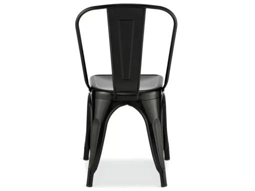 Lot De 4 Chaises Avec Dossier Et Empilable Korona - Métal - Noir -Meilleur Meubles Magasin chaise 18875263