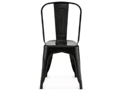 Lot De 4 Chaises Avec Dossier Et Empilable Korona - Métal - Noir -Meilleur Meubles Magasin chaise 18875265