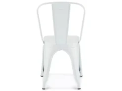 Lot De 4 Chaises Avec Dossier Et Empilable Korona - Métal - Blanc -Meilleur Meubles Magasin chaise 18875279