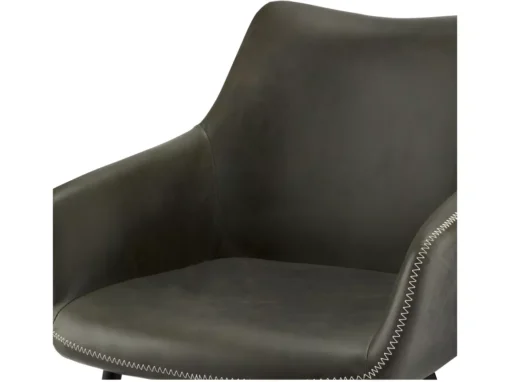 Lot De 2 Chaises Avec Accoudoirs Maria - Simili Et Métal - Gris -Meilleur Meubles Magasin chaise 18875431