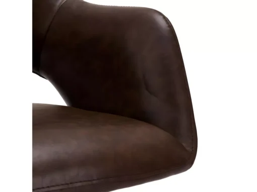 Lot De 2 Chaises Avec Accoudoirs Luna - Simili Et Métal - Marron -Meilleur Meubles Magasin chaise 18875473