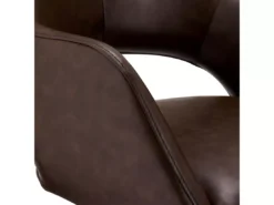 Lot De 2 Chaises Avec Accoudoirs Luna - Simili Et Métal - Marron -Meilleur Meubles Magasin chaise 18875475