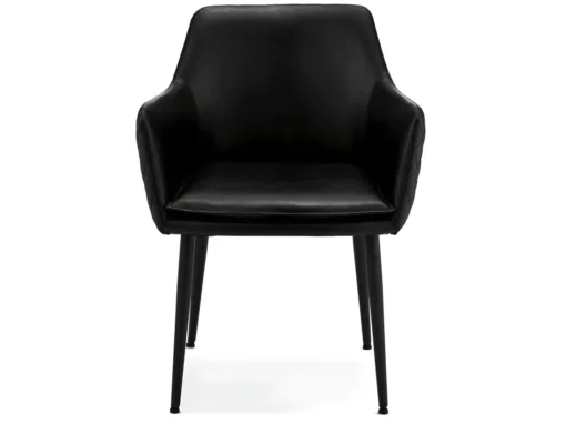 Lot De 2 Chaises Avec Accoudoirs Shiva - Simili Et Métal - Noir -Meilleur Meubles Magasin chaise 18875487