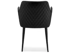 Lot De 2 Chaises Avec Accoudoirs Shiva - Simili Et Métal - Noir -Meilleur Meubles Magasin chaise 18875489