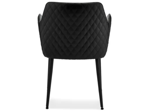 Lot De 2 Chaises Avec Accoudoirs Shiva - Simili Et Métal - Noir -Meilleur Meubles Magasin chaise 18875489
