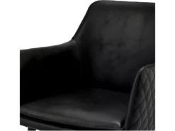 Lot De 2 Chaises Avec Accoudoirs Shiva - Simili Et Métal - Noir -Meilleur Meubles Magasin chaise 18875491